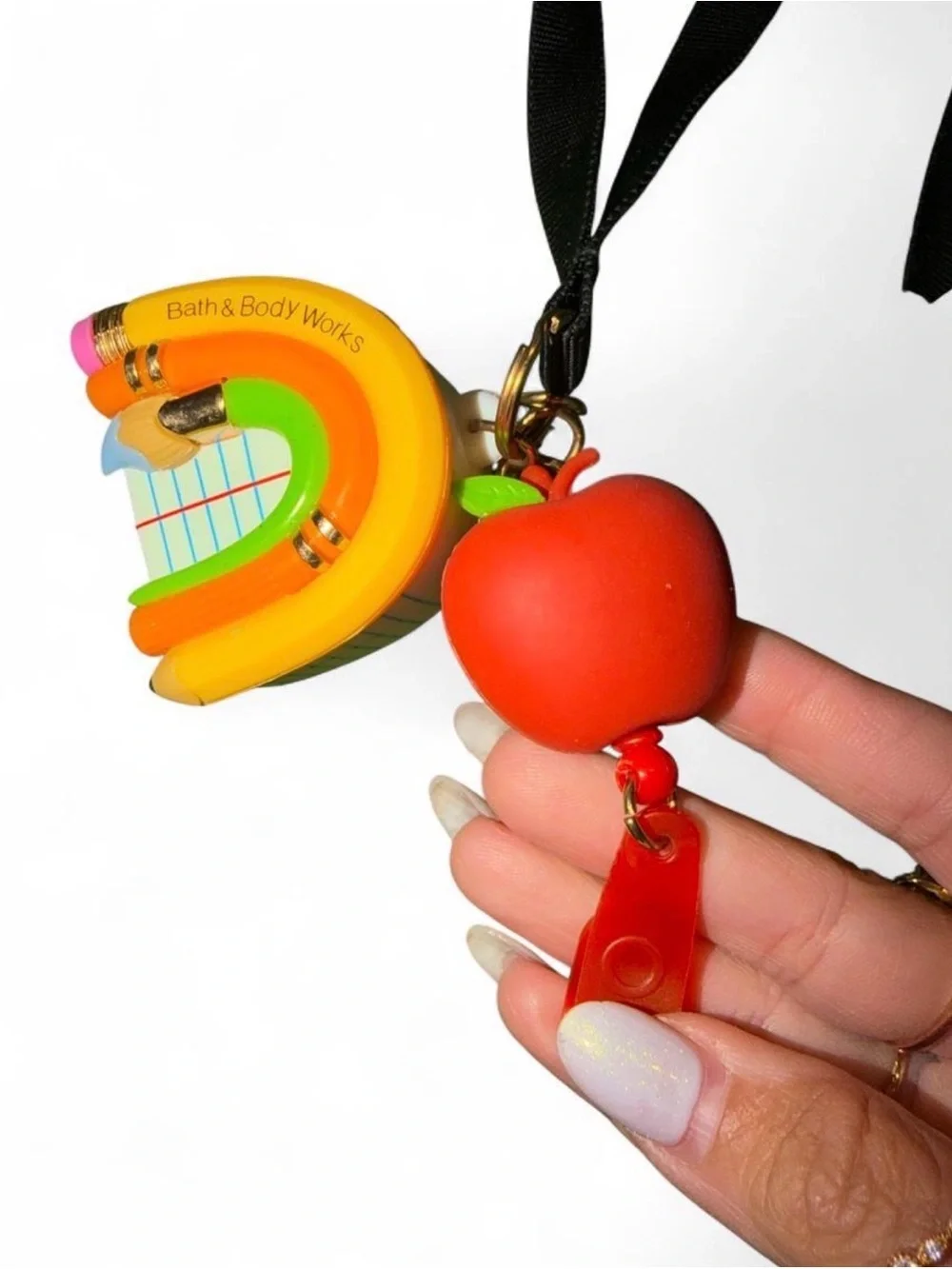 Bath and body works hand sanitizer holder for teacher & badge holder